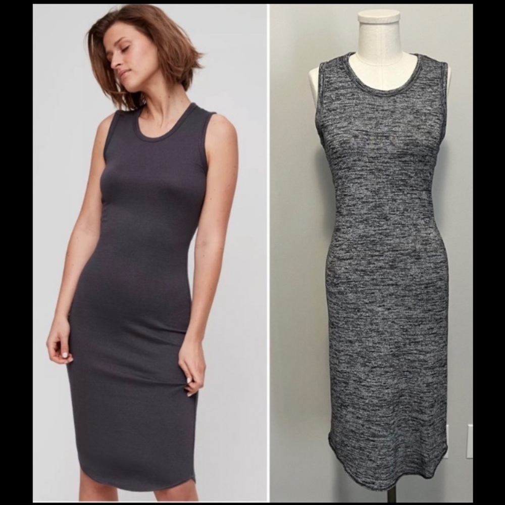 Sleeveless Gray Knit Dress